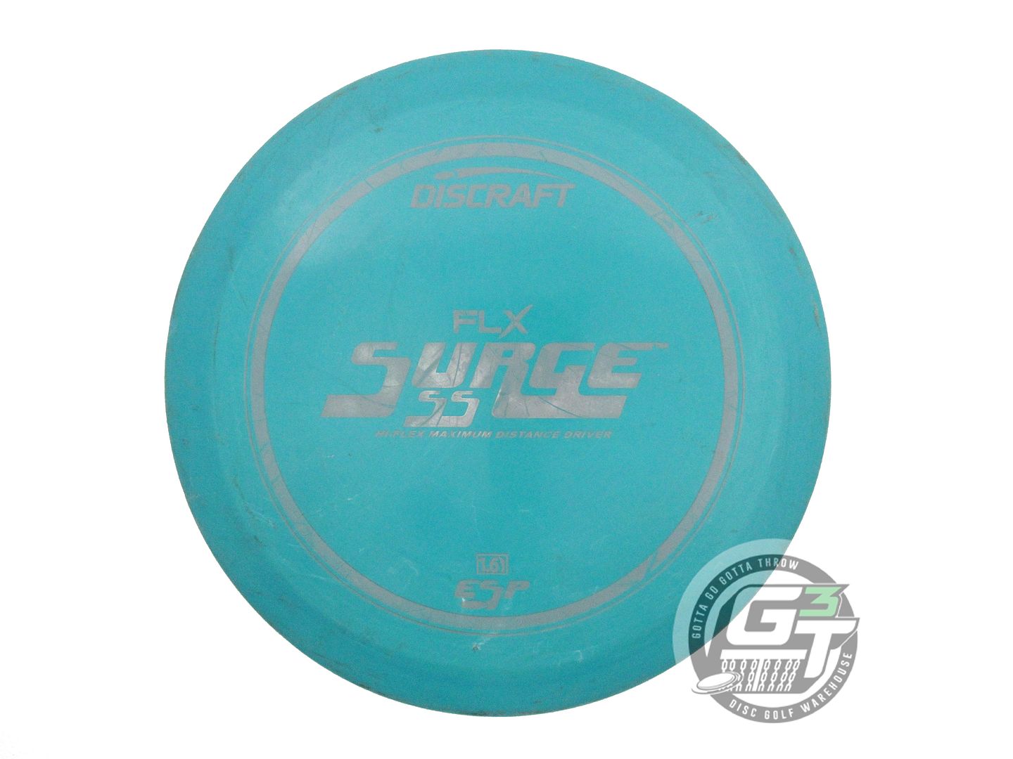 USED Discraft ESP FLX Surge SS 169g Green Silver Foil Distance Driver Golf Disc