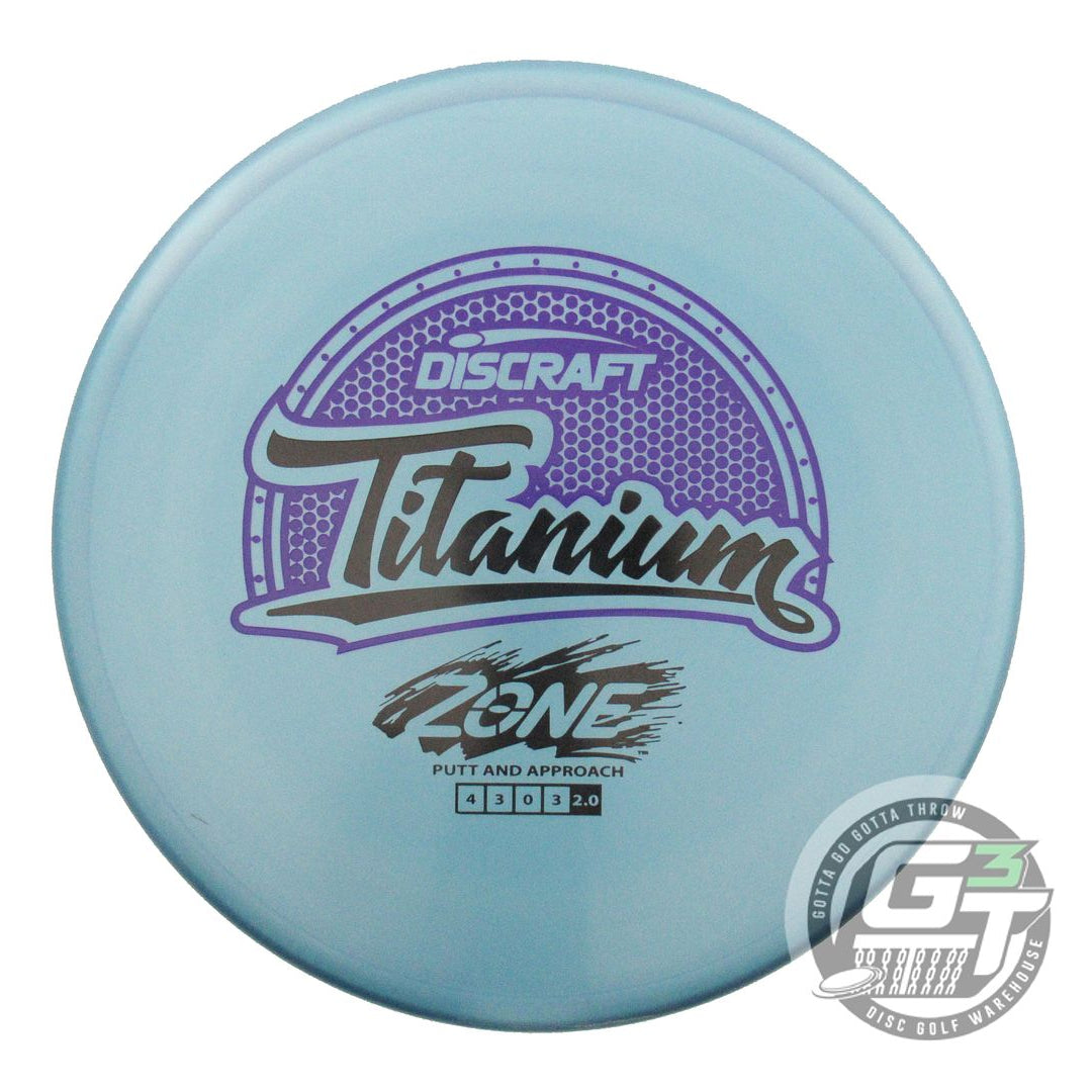 USED Discraft Titanium Zone 175g Blue Purple Stamp Putter Golf Disc