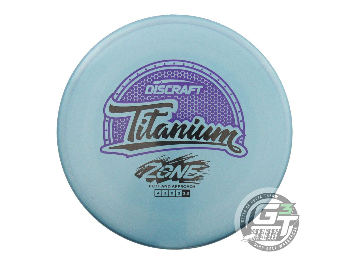 USED Discraft Titanium Zone 175g Blue Purple Stamp Putter Golf Disc