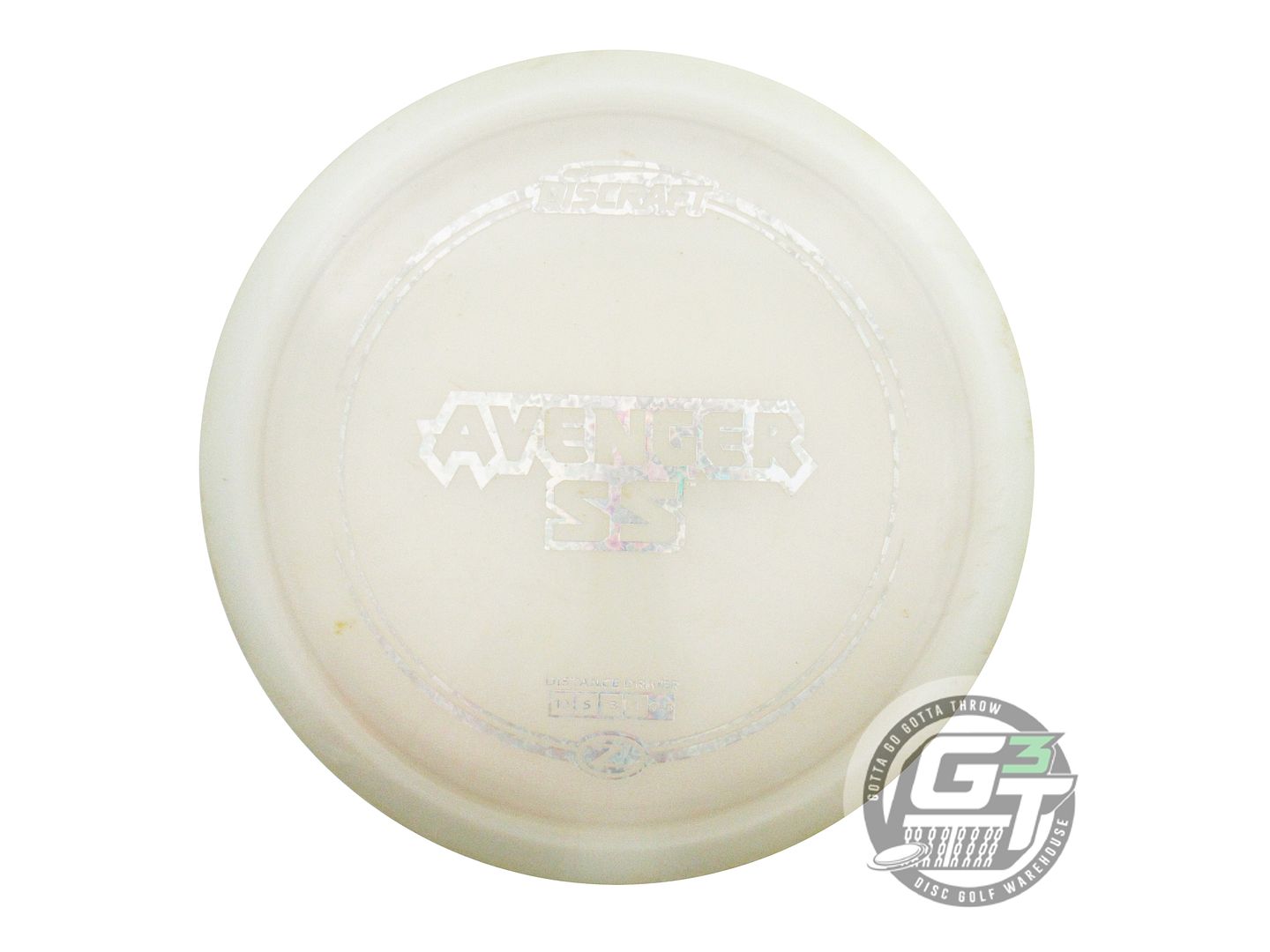 USED Discraft Z Avenger SS 173g White Silver Heart Foil Distance Driver Disc