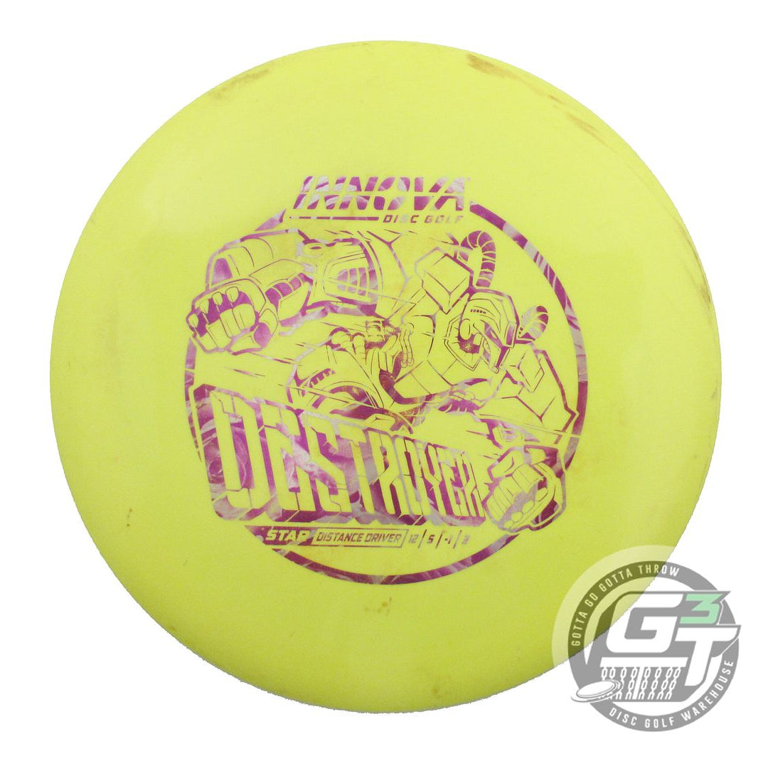 USED Innova Star Destroyer 172g Yellow Purple Rose Foil Distance Driver Disc
