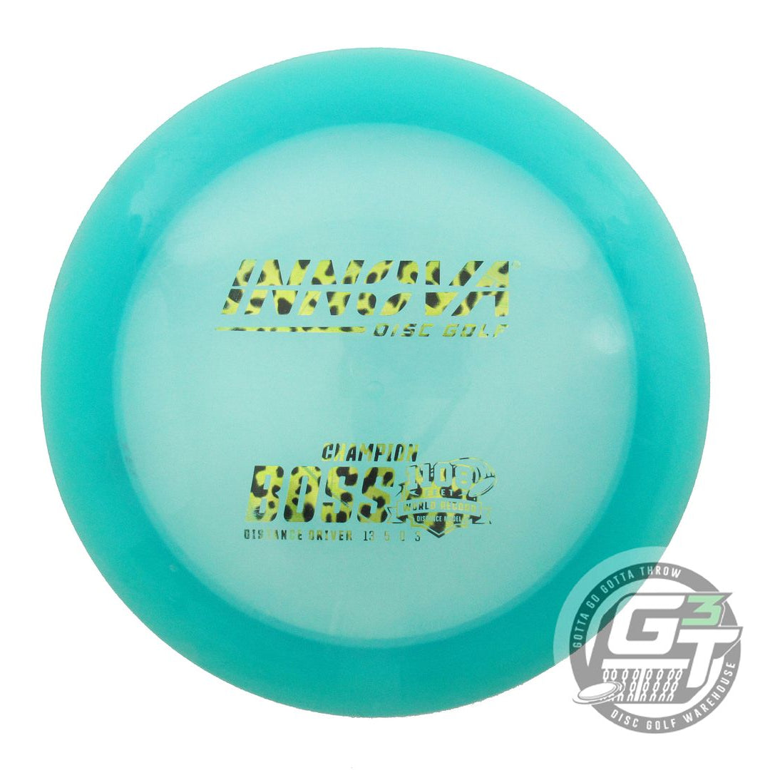 USED Innova Champion Boss 175g Seafoam Cheetah Foil Distance Driver Golf Disc