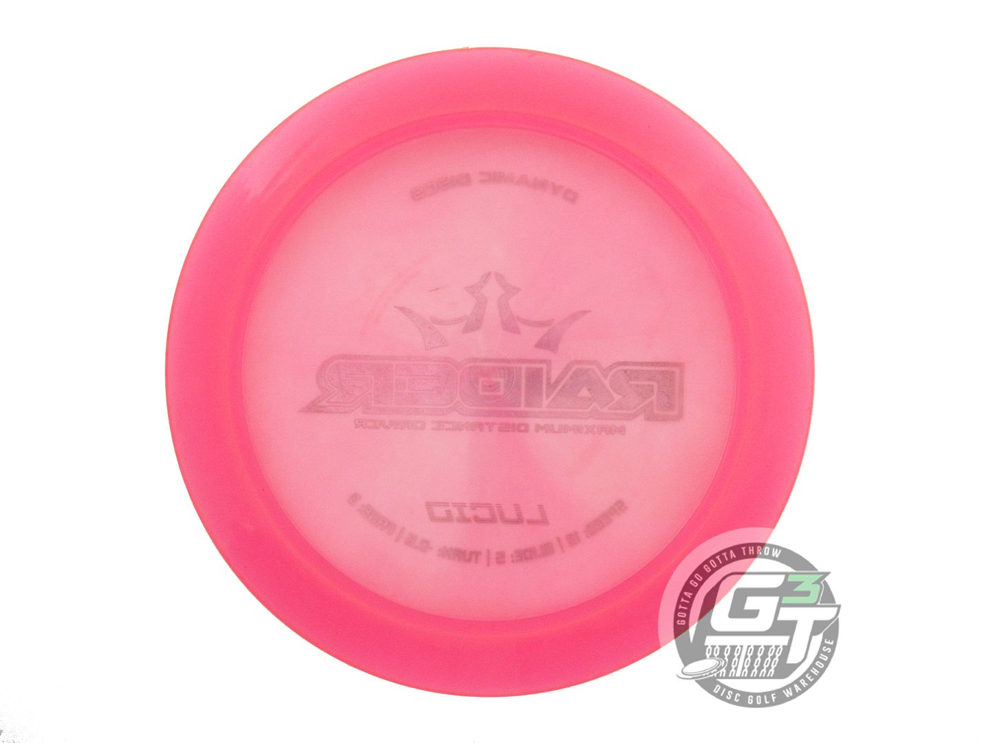 USED Dynamic Discs Lucid Raider 173g Pink Black Stamp Distance Driver Golf Disc