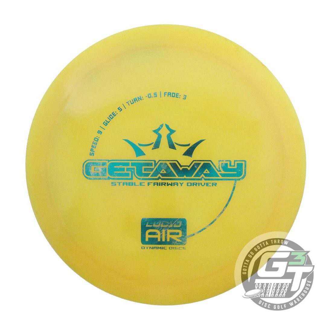 USED Dynamic Discs Lucid AIR Getaway 155g Marigold Teal Foil Driver Golf Disc