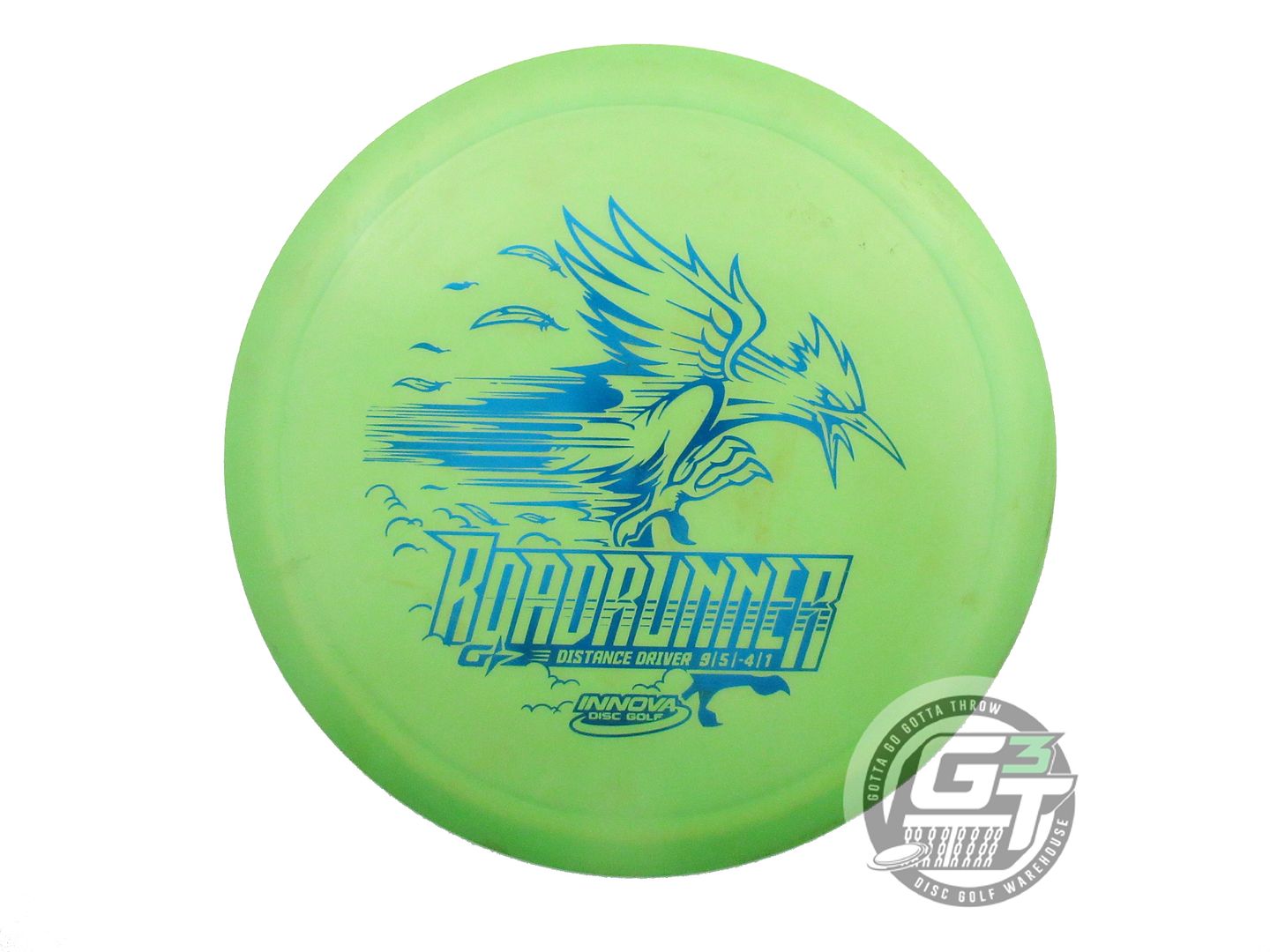 USED Innova GStar Roadrunner 164g Lime Blue Foil Distance Driver Golf Disc