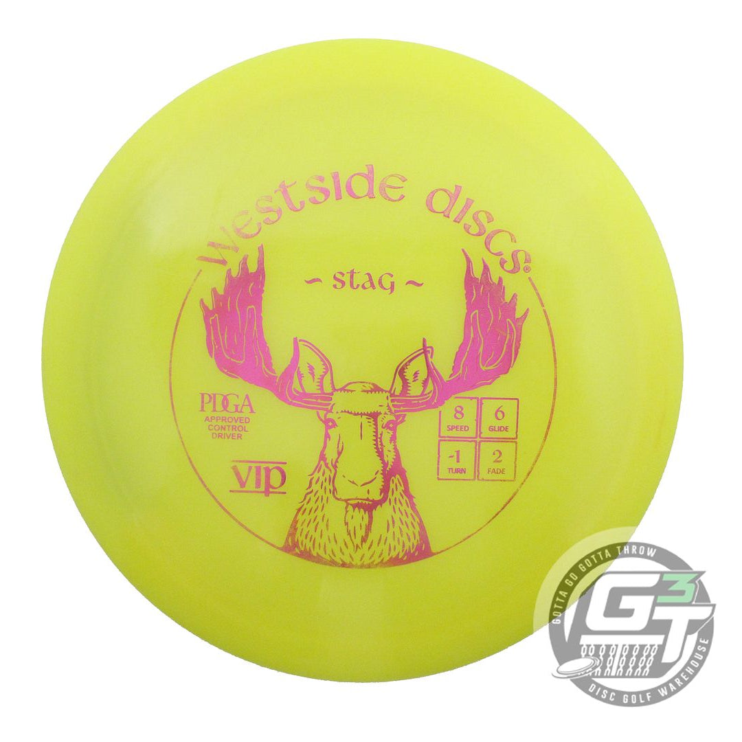 USED Westside Discs VIP Stag 173g Yellow Magenta Foil Fairway Driver Golf Disc