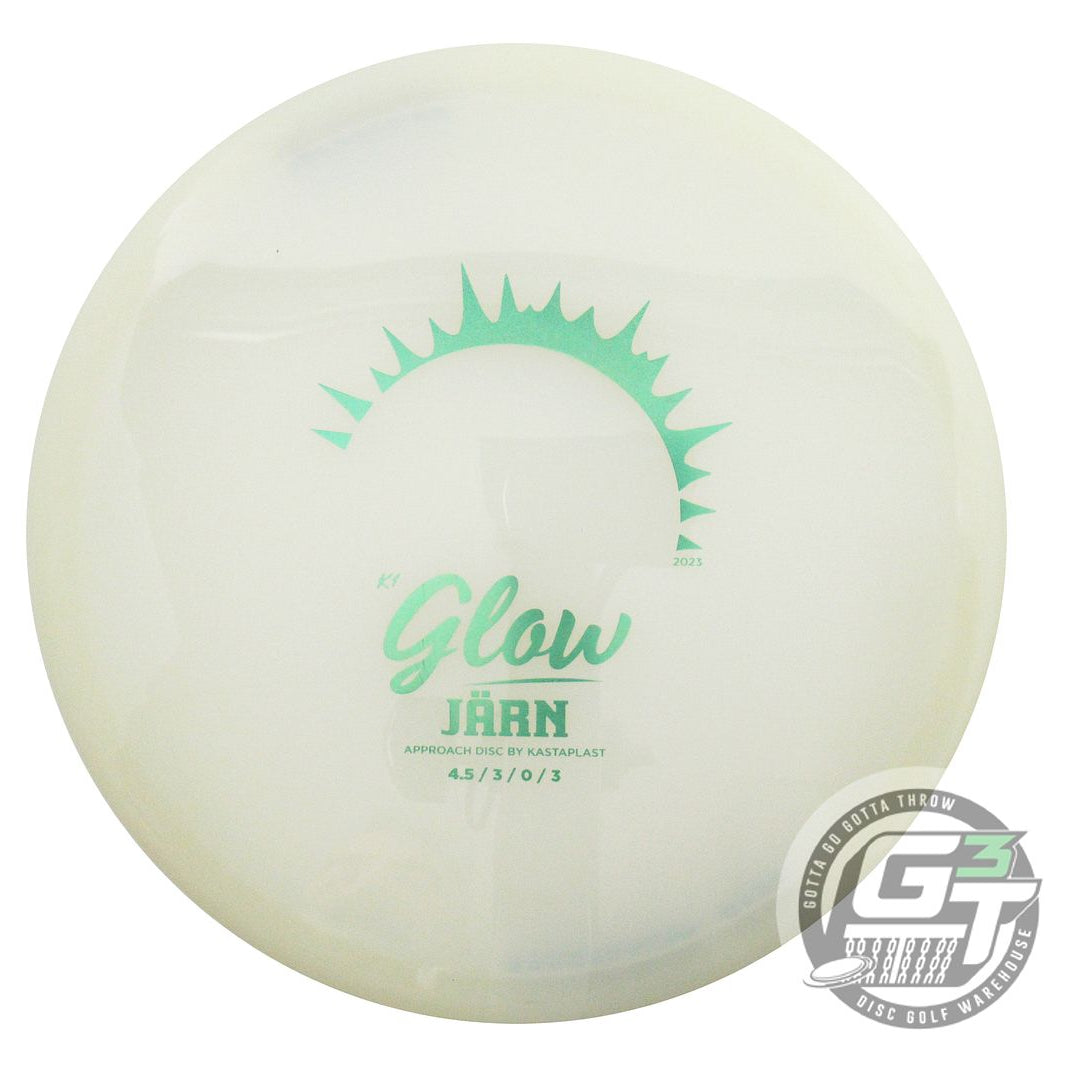 USED Kastaplast K1 Glow Jarn 173g Green Glitter Foil Midrange Golf Disc