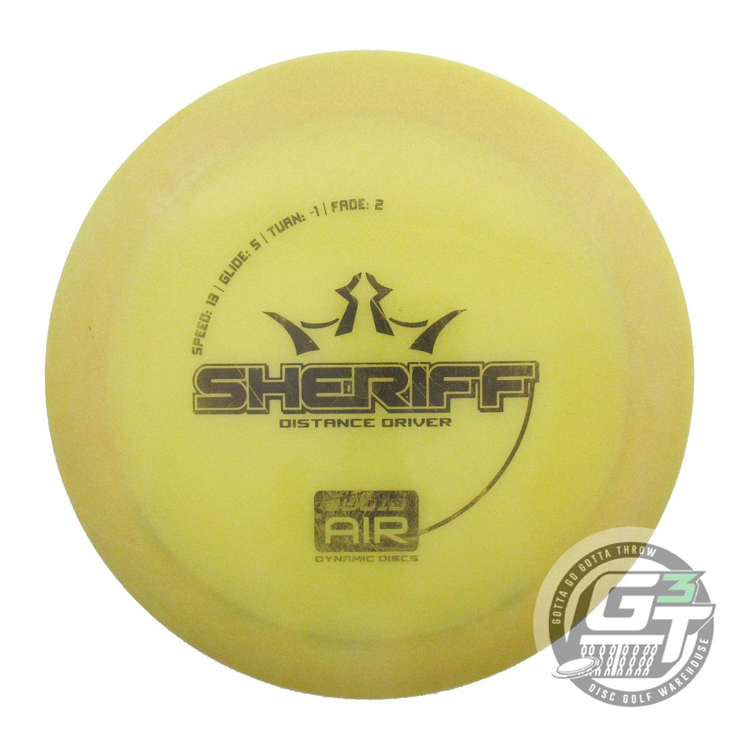 USED Dynamic Discs Lucid AIR Sheriff 165g Yellow Black Stamp Driver Disc