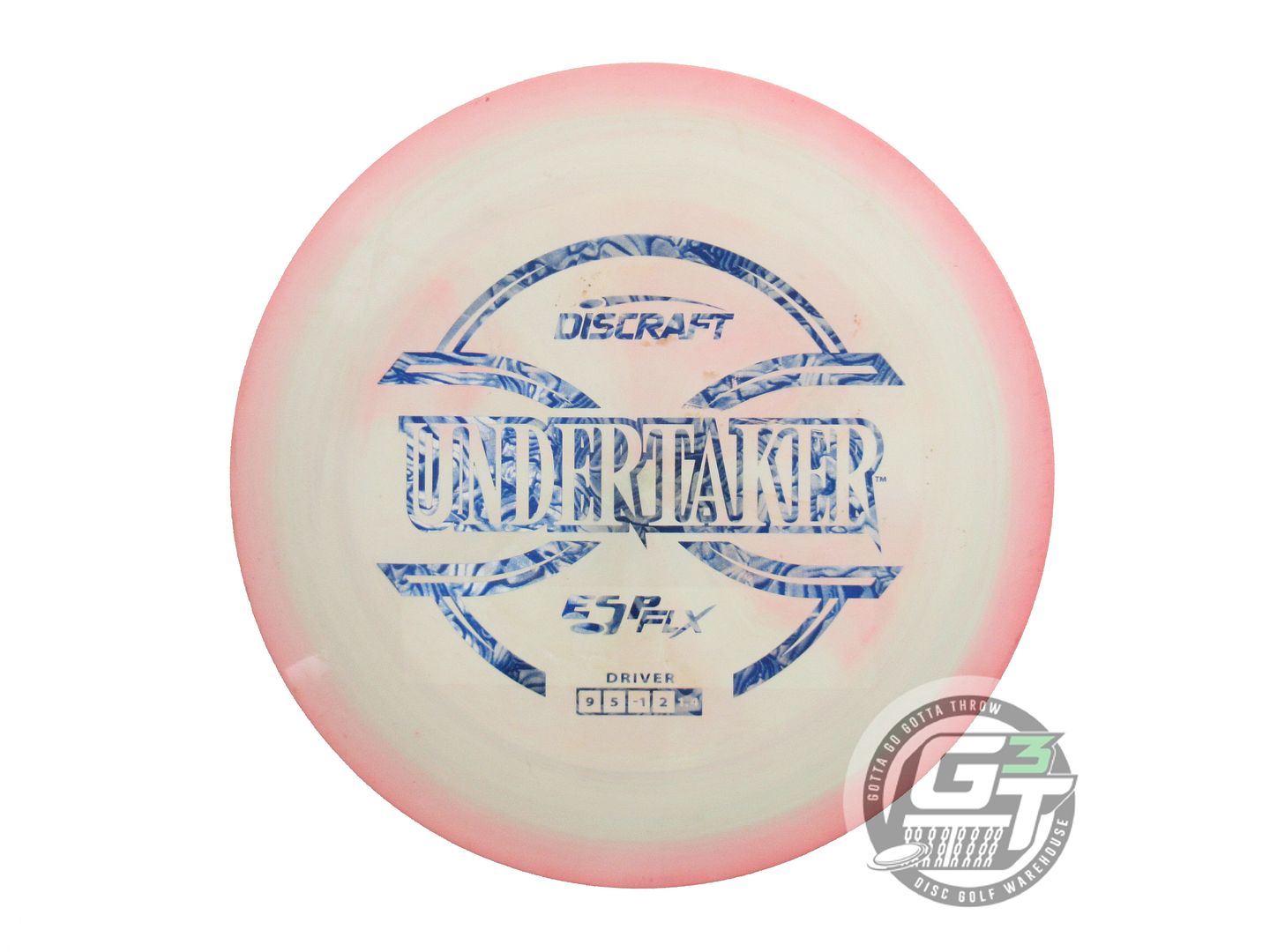 USED Discraft ESP FLX Undertaker 174g Pink-Cream Blue Swirl Distance Driver Disc