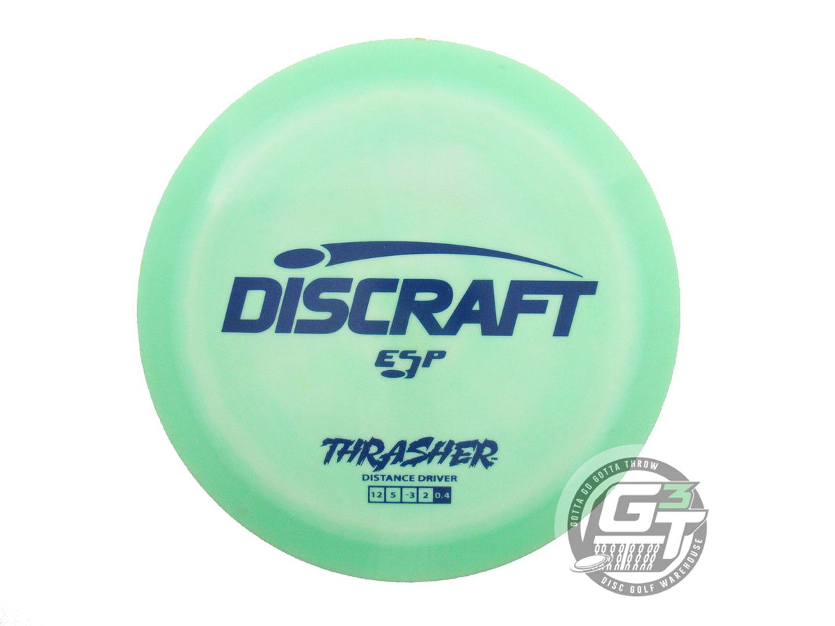 USED Discraft ESP Thrasher 174g Lime Blue Stamp Distance Driver Golf Disc