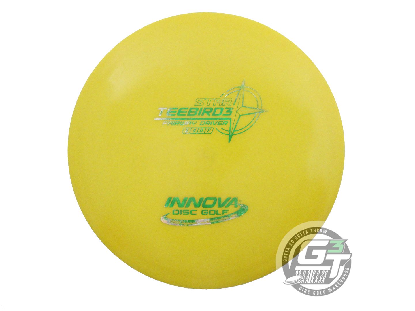 USED Innova Star Teebird3 174g Yellow Green Shatter Foil Fairway Driver Disc