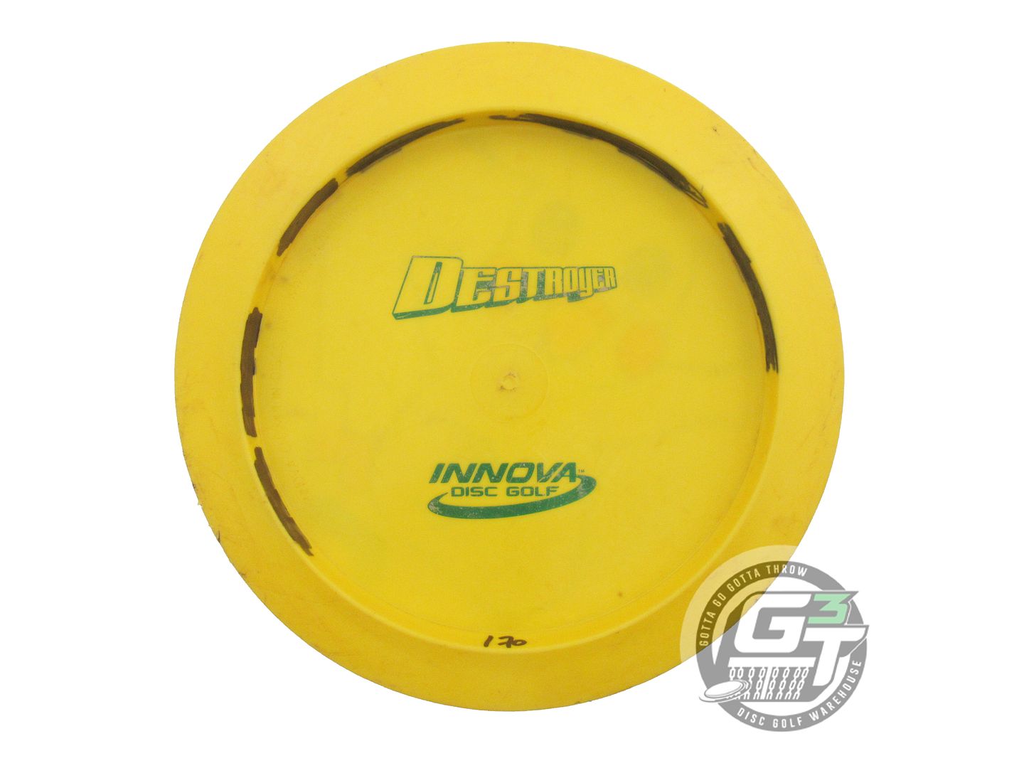 USED Innova Backstamp Star Destroyer 170g Marigold Green Foil Driver Golf Disc
