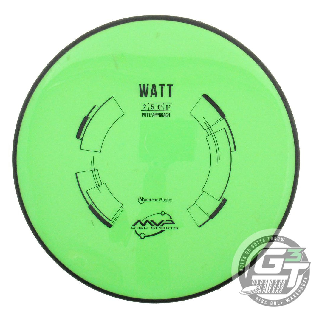 USED MVP Disc Sports Neutron Watt 172g Lime Putter Golf Disc