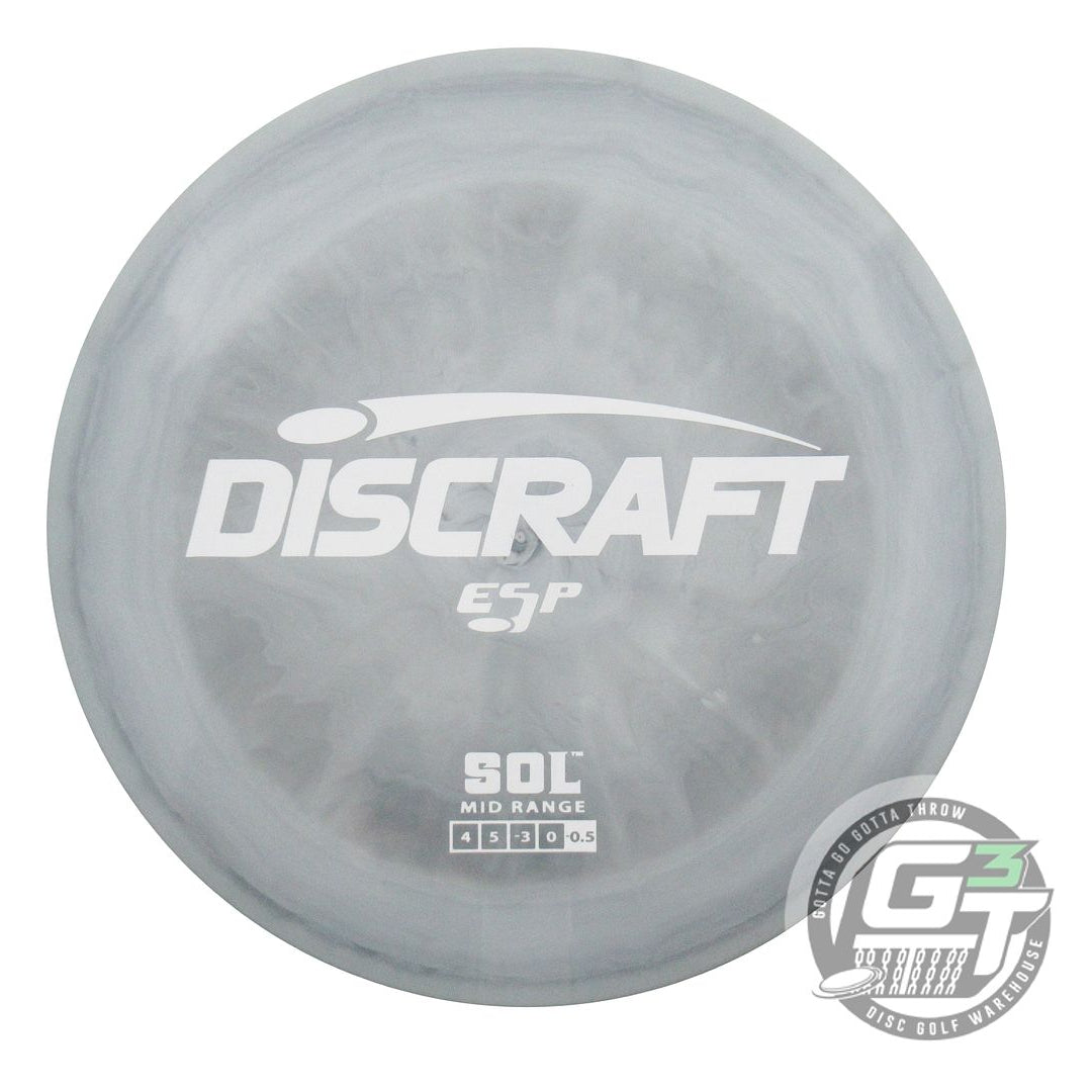 NOS Discraft ESP Sol 173g Gray White Stamp Midrange Golf Disc