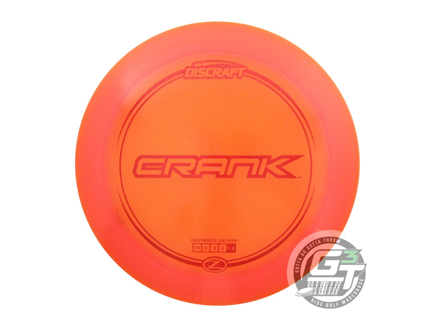 USED Discraft Z Crank 172g Orange Red Glitter Foil Distance Driver Golf Disc