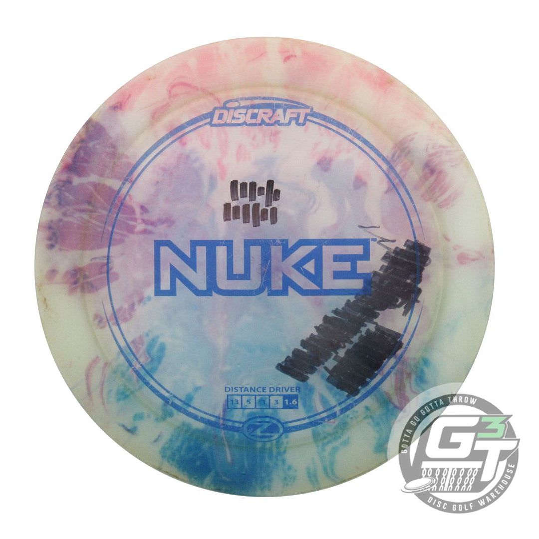 USED Discraft Z Nuke 177g White HOME DYED Distance Driver Golf Disc