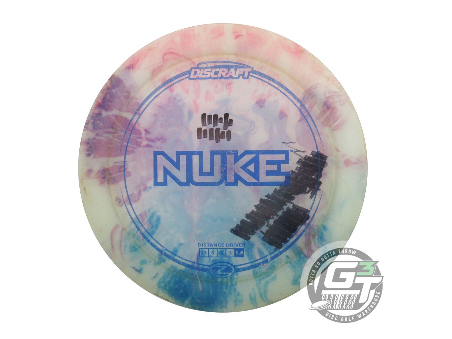 USED Discraft Z Nuke 177g White HOME DYED Distance Driver Golf Disc