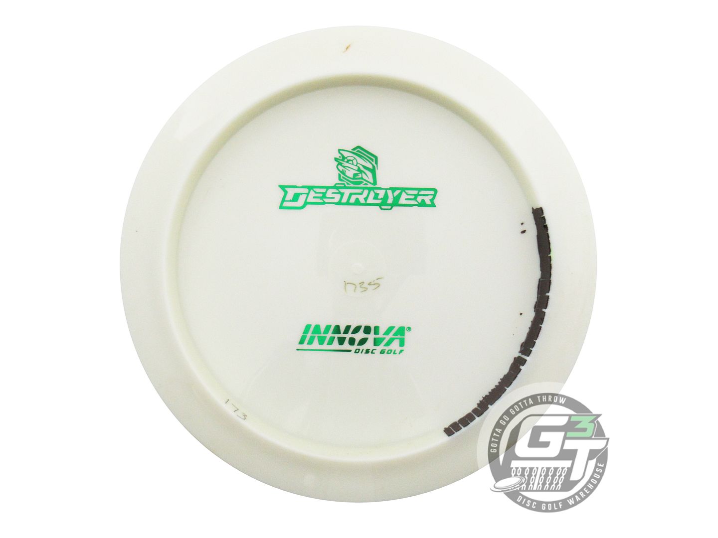 USED Innova Backstamp Star Destroyer 173g White Green Foil Driver Golf Disc