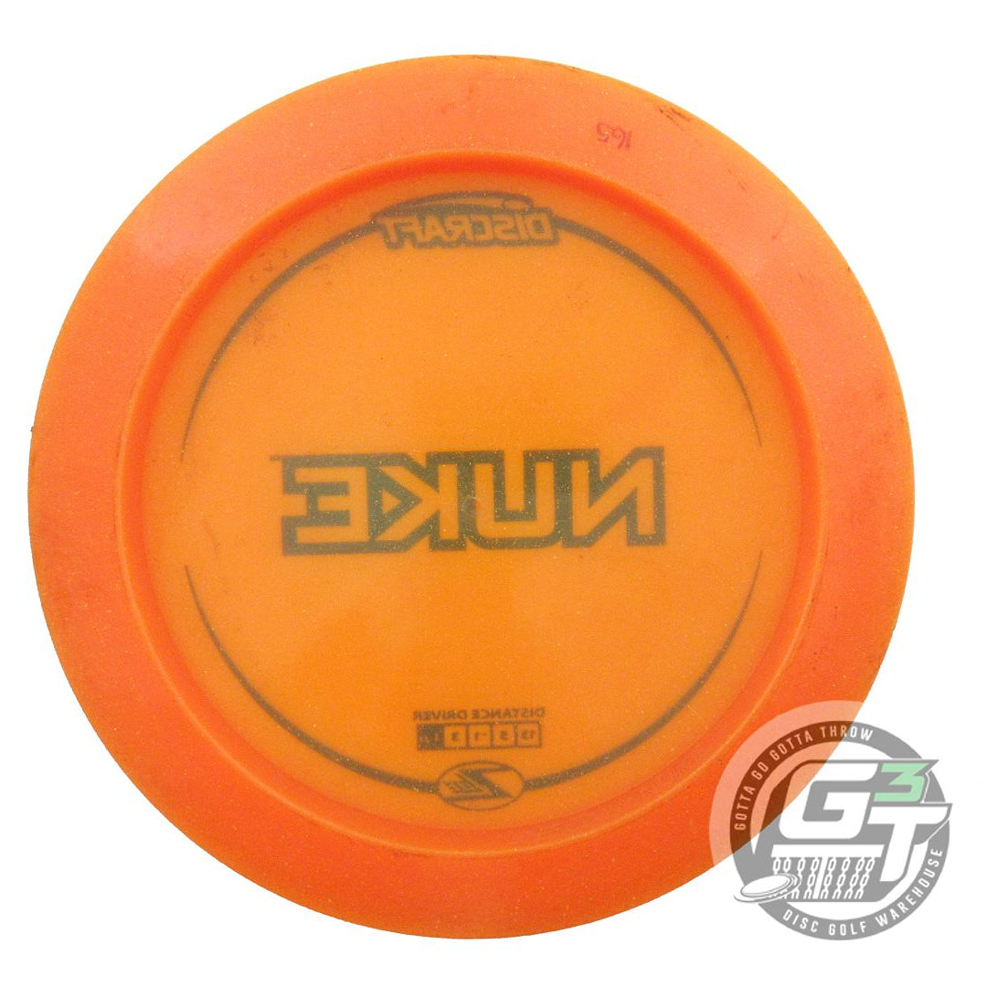 USED Discraft Z Lite Nuke 165g Orange Black Stamp Distance Driver Golf Disc