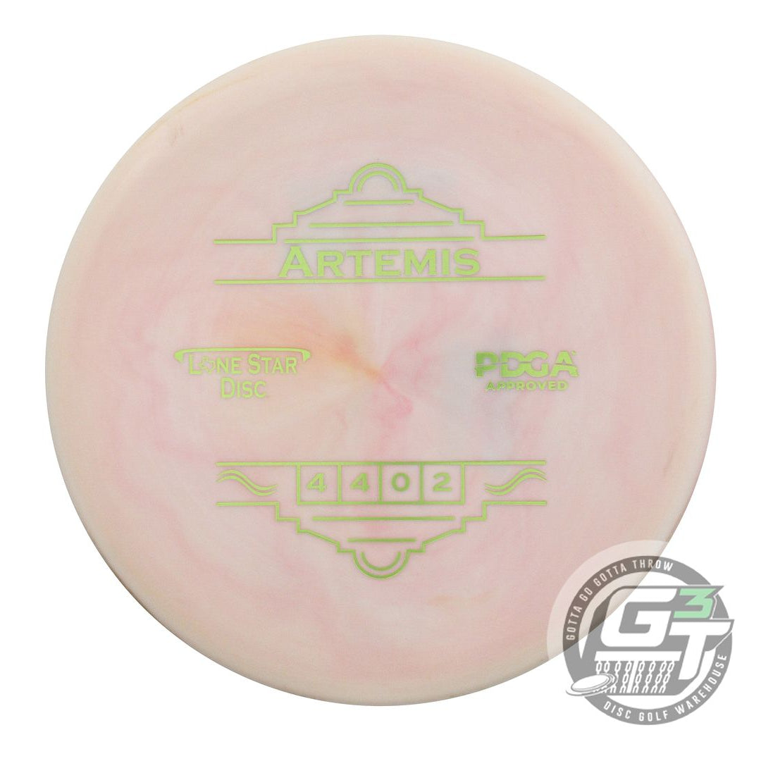USED Lone Star Bravo Artemis 174g Pink-Peach Lime Foil Midrange Golf Disc