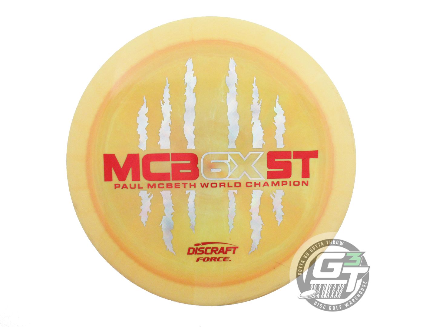 USED Discraft 6X McBEAST ESP Force 173g Marigold Silver Pixel Driver Golf Disc