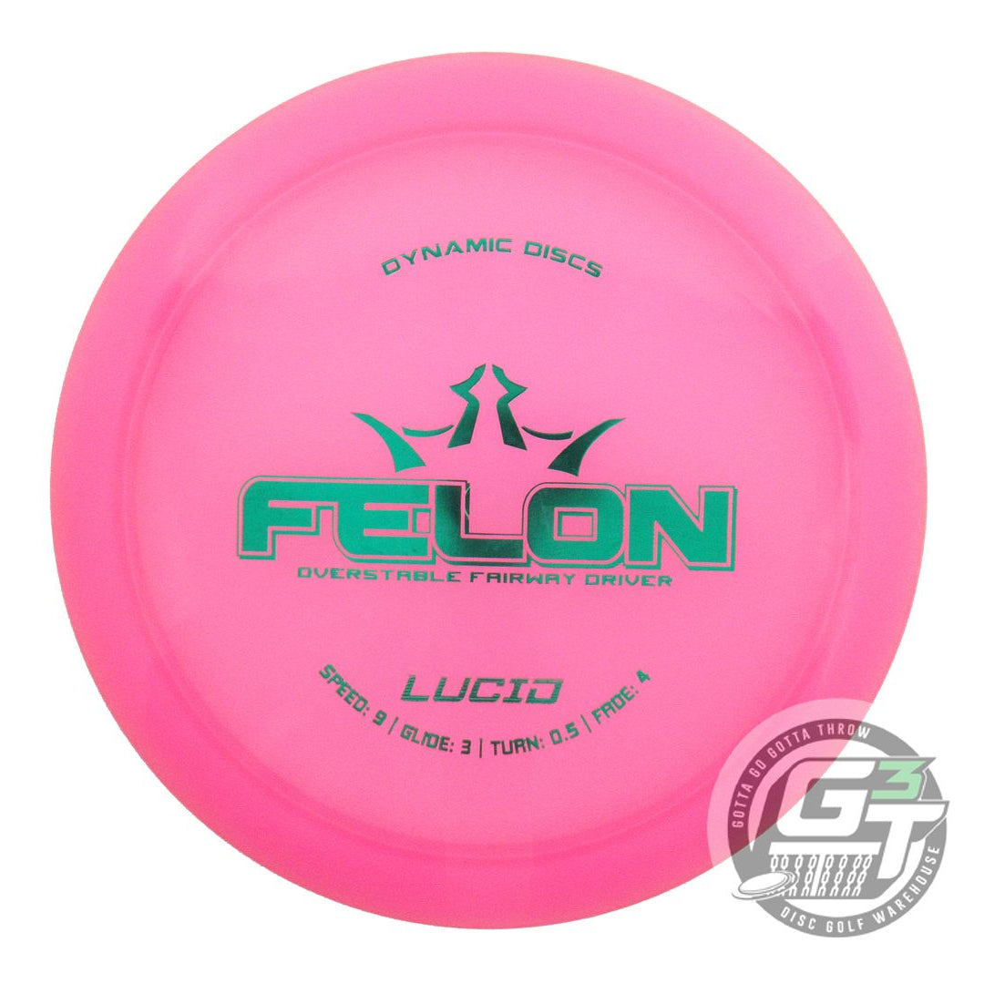 USED Dynamic Discs Lucid Felon 174g Pink Green Foil Fairway Driver Golf Disc