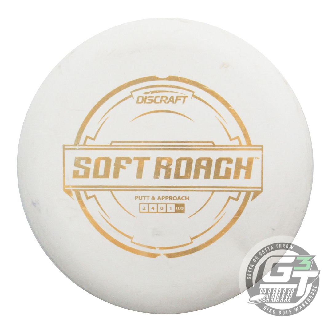 USED Discraft Putter Line Soft Roach 167g White Gold Foil WARPED Putter Disc