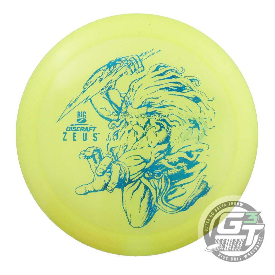 USED Discraft Big Z Zeus 170g Yellow Blue Foil Distance Driver Golf Disc
