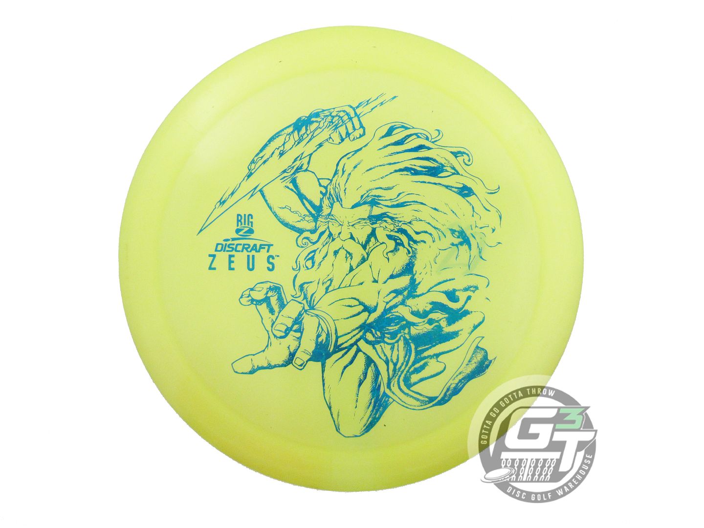 USED Discraft Big Z Zeus 170g Yellow Blue Foil Distance Driver Golf Disc