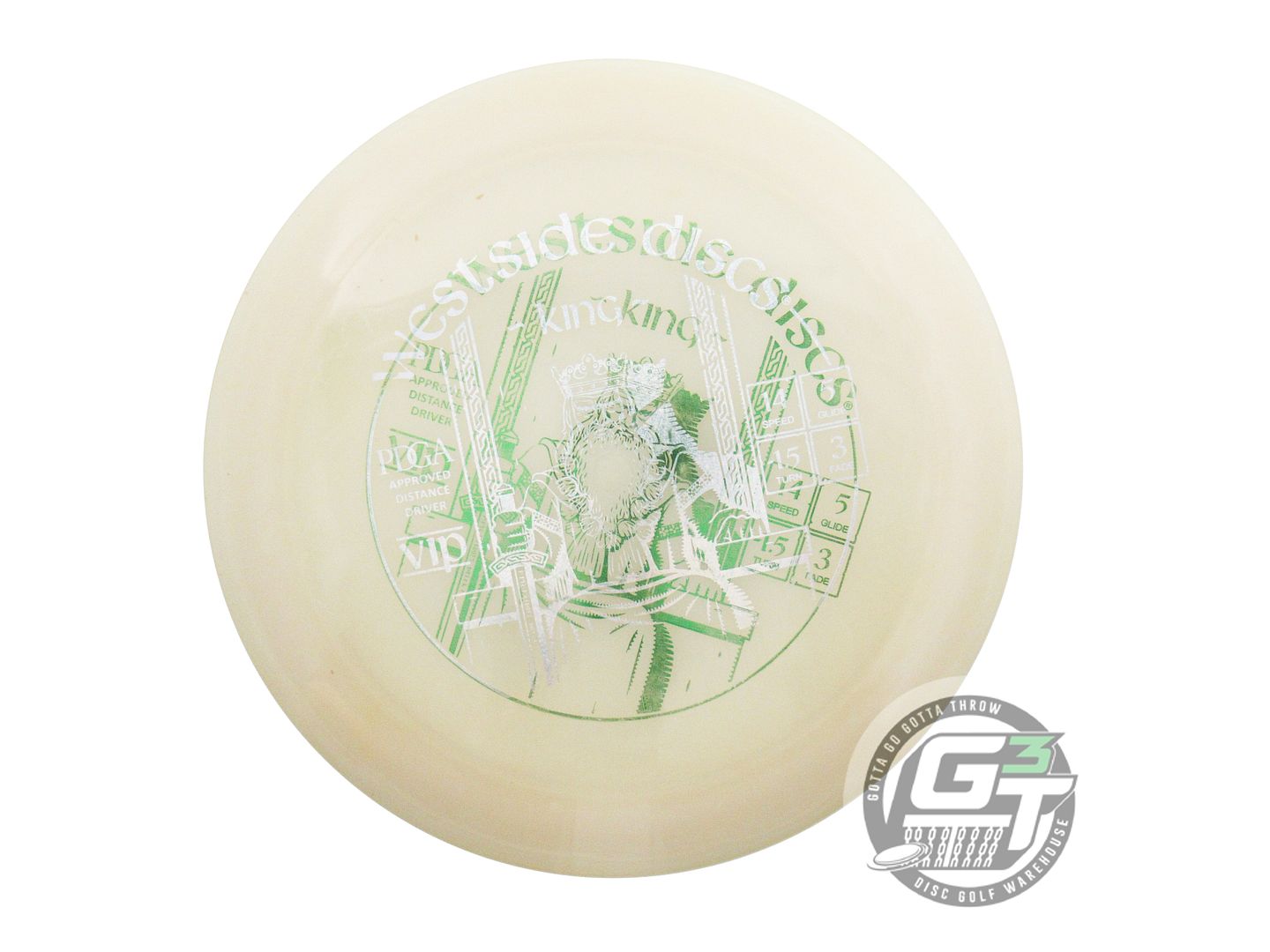 USED Westside Discs X-OUT VIP King 173g White Distance Driver Golf Disc