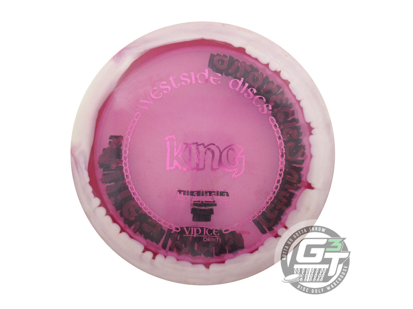 USED Westside Discs VIP Ice Orbit King 175g White-Purple Distance Driver Disc