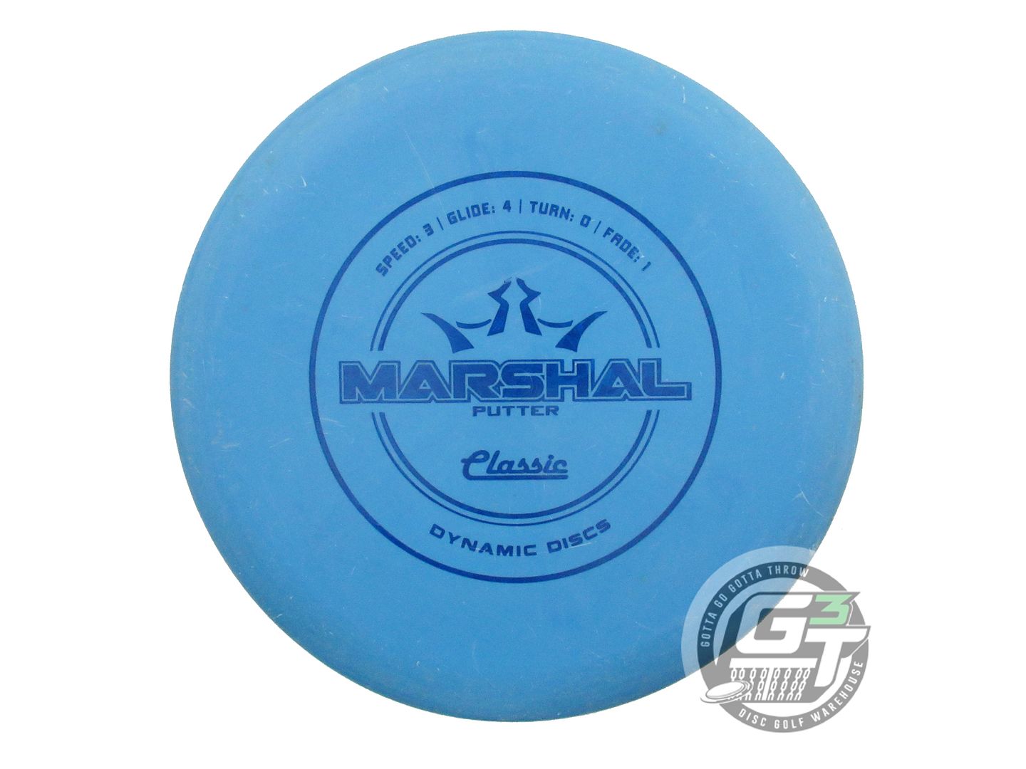 USED Dynamic Discs Classic Hard Marshal 173g Blue Blue Shatter Putter Golf Disc