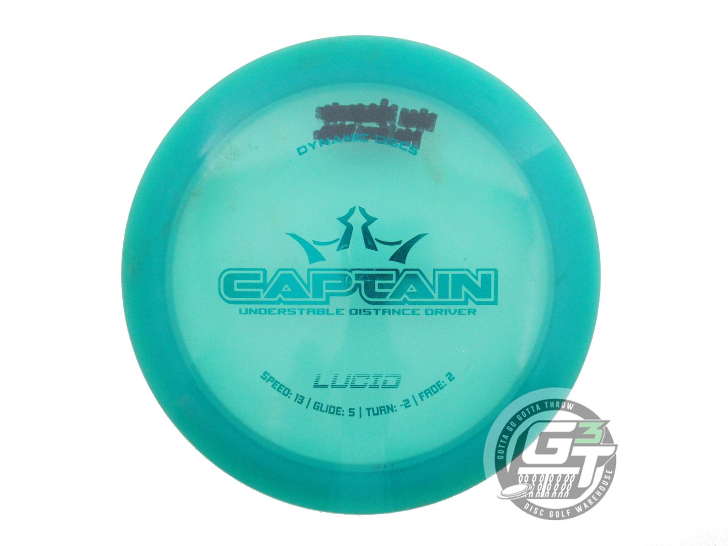 USED Dynamic Discs Lucid Captain 175g Teal Teal Foil Distance Driver Golf Disc