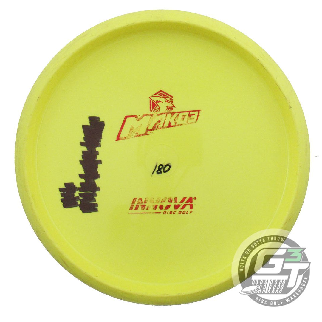 USED Innova Backstamp Star Mako3 180g Yellow Red Foil Midrange Golf Disc