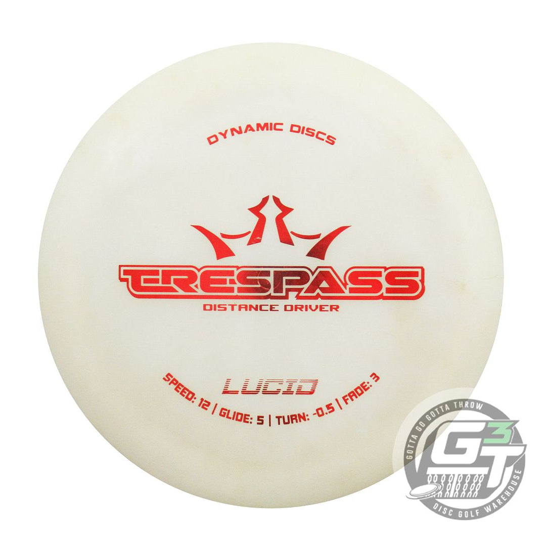USED Dynamic Discs Lucid Trespass 175g White Red Foil Distance Driver Golf Disc