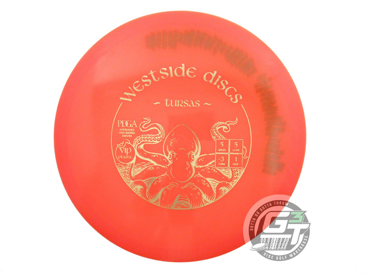 USED Westside Discs VIP Tursas 178g Orange Gold Foil Midrange Golf Disc