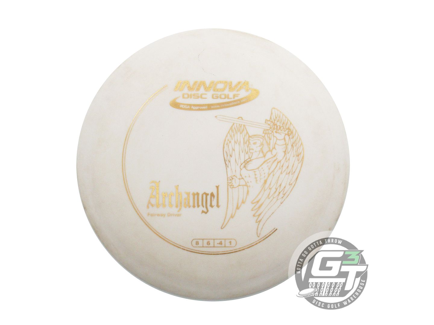 USED Innova DX Archangel 170g White Gold Foil Distance Driver Golf Disc