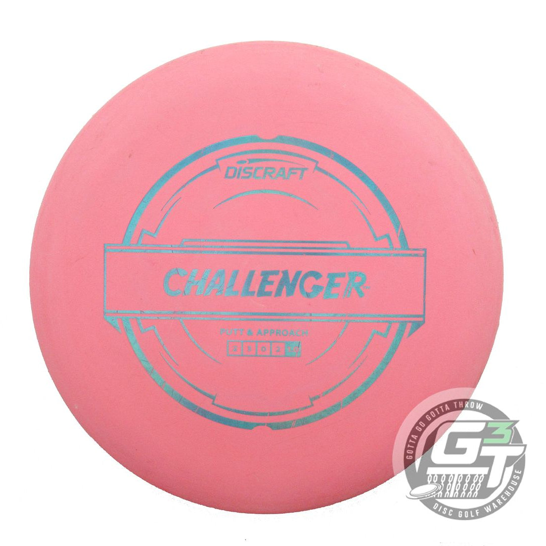 USED Discraft Putter Line Challenger 175g Pink Teal Holo Foil Putter Golf Disc