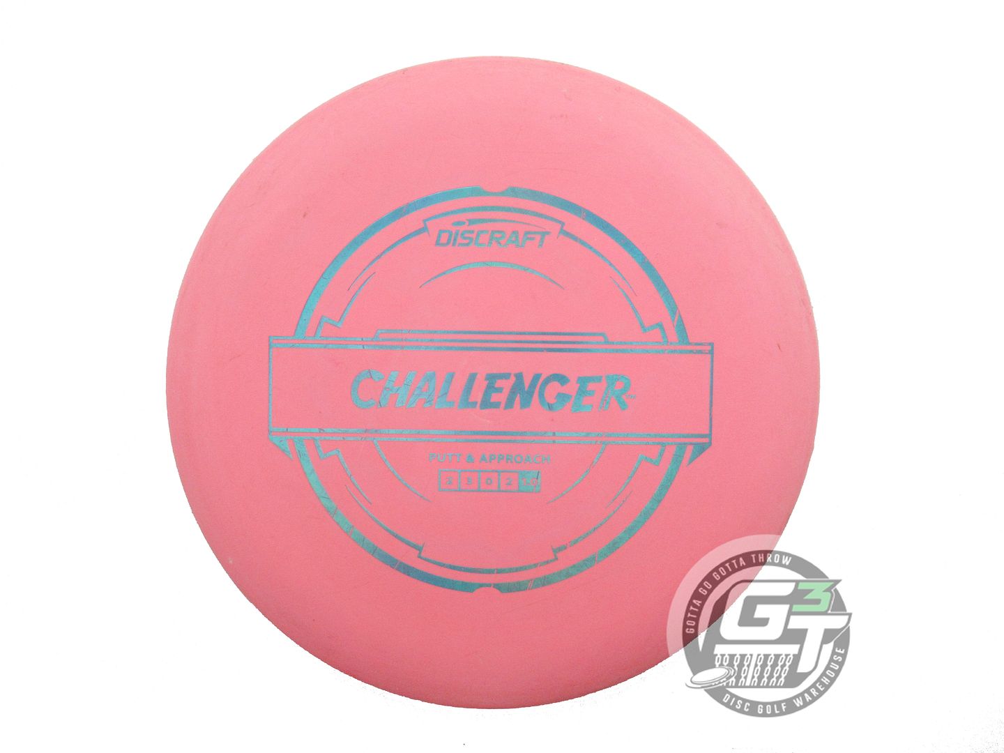USED Discraft Putter Line Challenger 175g Pink Teal Holo Foil Putter Golf Disc