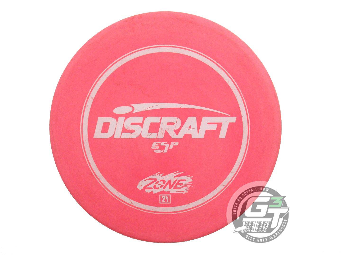 USED Discraft ESP Zone 175g Pink White Stamp PFN Putter Golf Disc