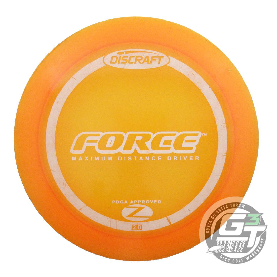 USED Discraft Z Force 175g Orange White Stamp Distance Driver Golf Disc