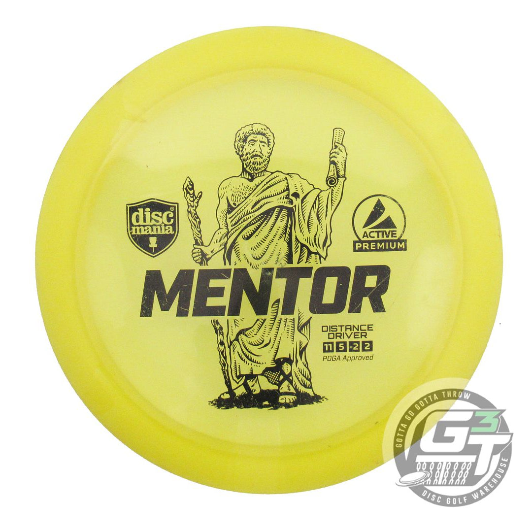 USED DiscMania Active Premium Mentor 174g Yellow Black Stamp Driver Disc