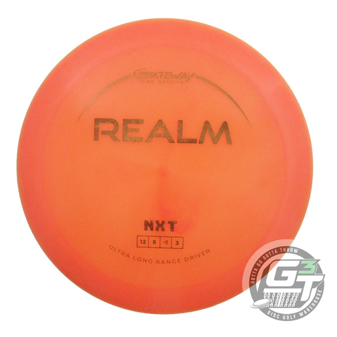USED Gateway NXT Realm 174g Orange Brown Foil Distance Driver Golf Disc