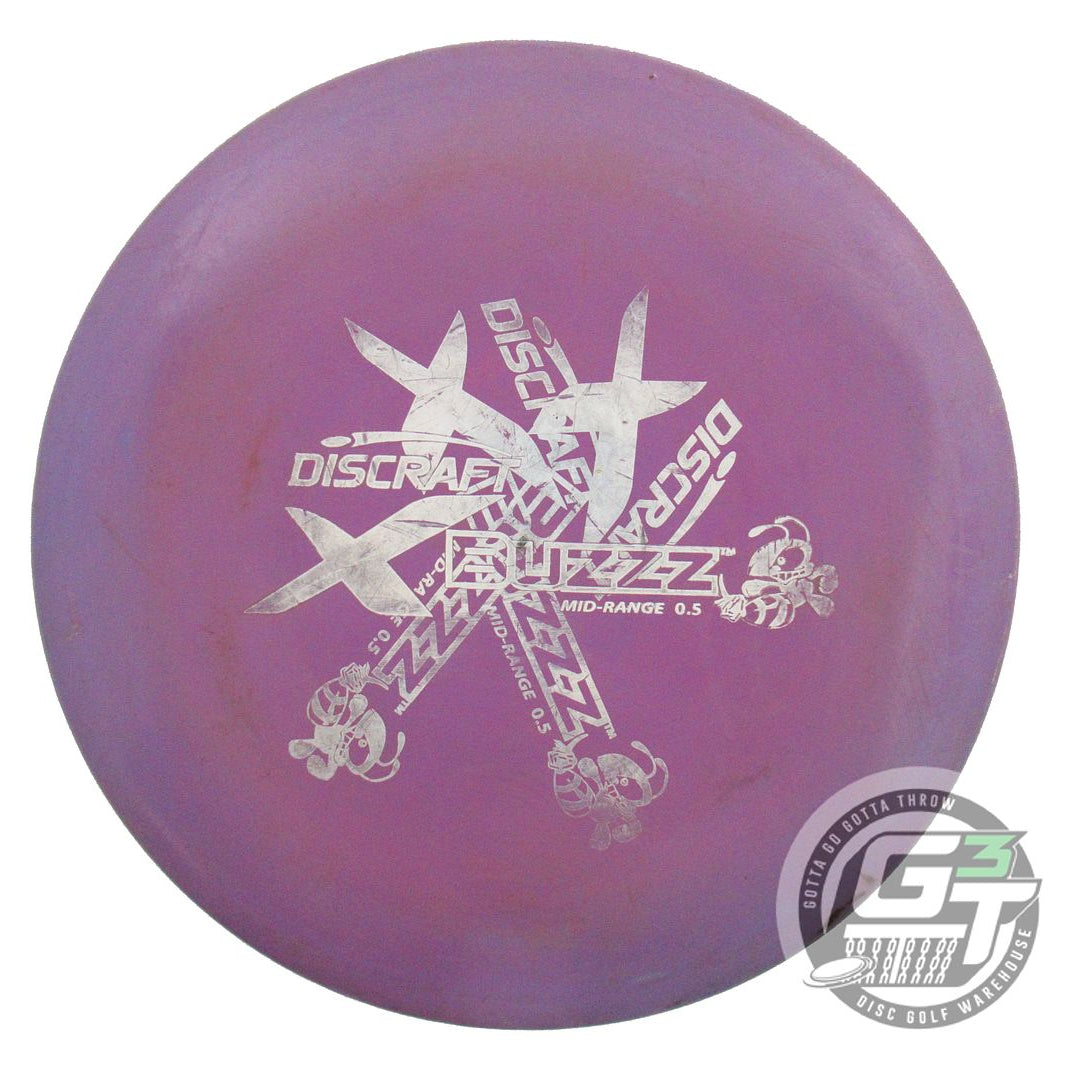 USED Discraft X-OUT X Buzzz 178g Purple Midrange Golf Disc