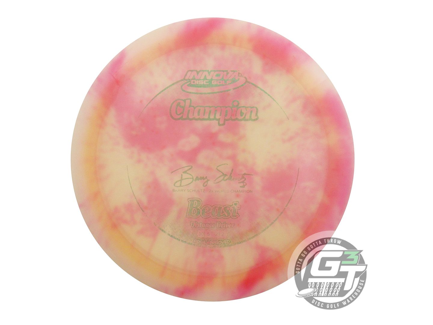 USED Innova I-DYE Champion Beast 173g Pink Swirl Distance Driver Golf Disc