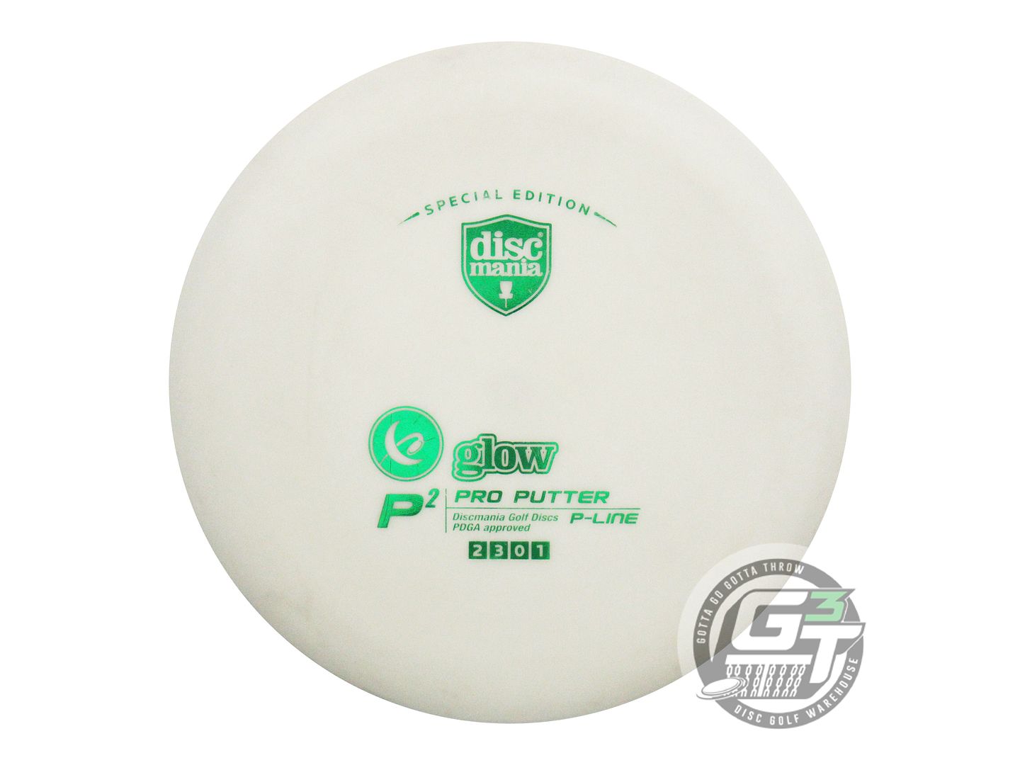 USED DiscMania Glow P-Line P2 175g Green Foil Putter Golf Disc