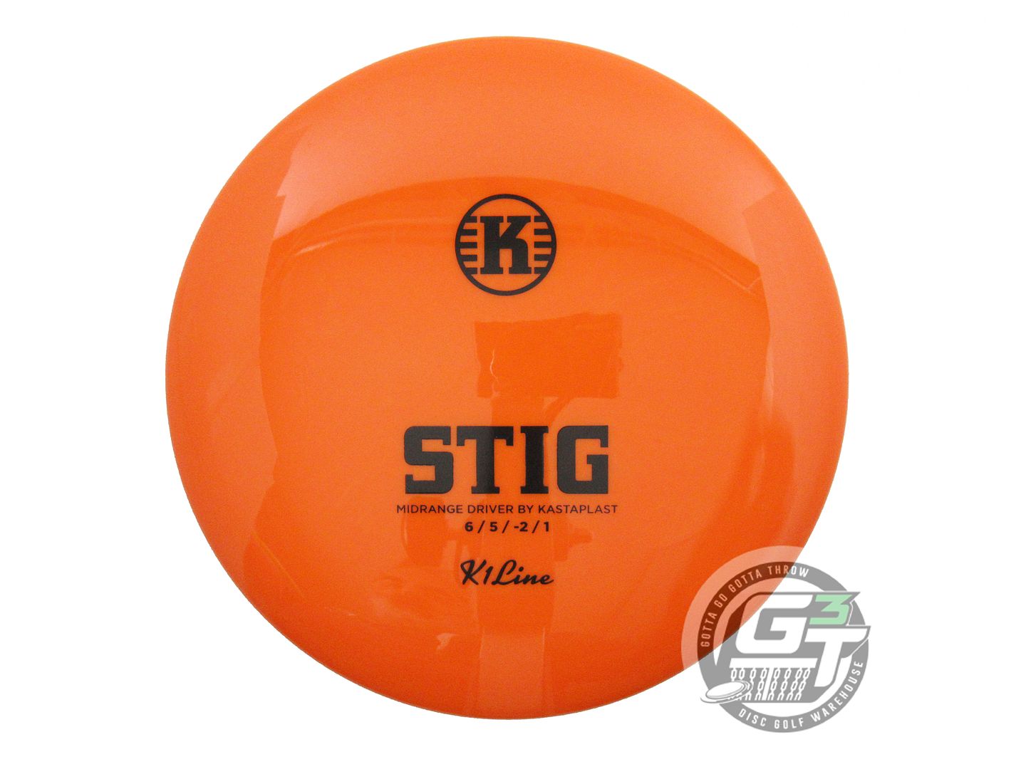 USED Kastaplast K1 Stig 174g Orange Black Stamp Midrange Golf Disc
