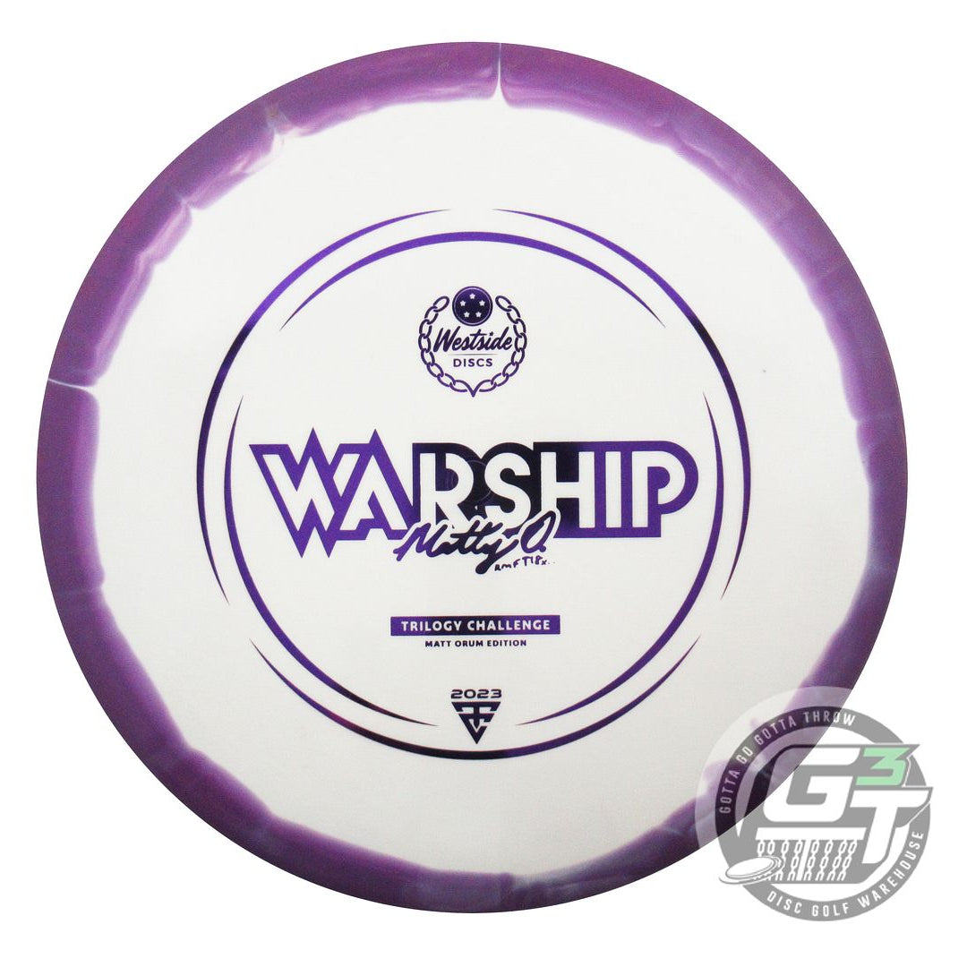 USED Westside Discs Tournament Warship 180g Purple-White Midrange Golf Disc