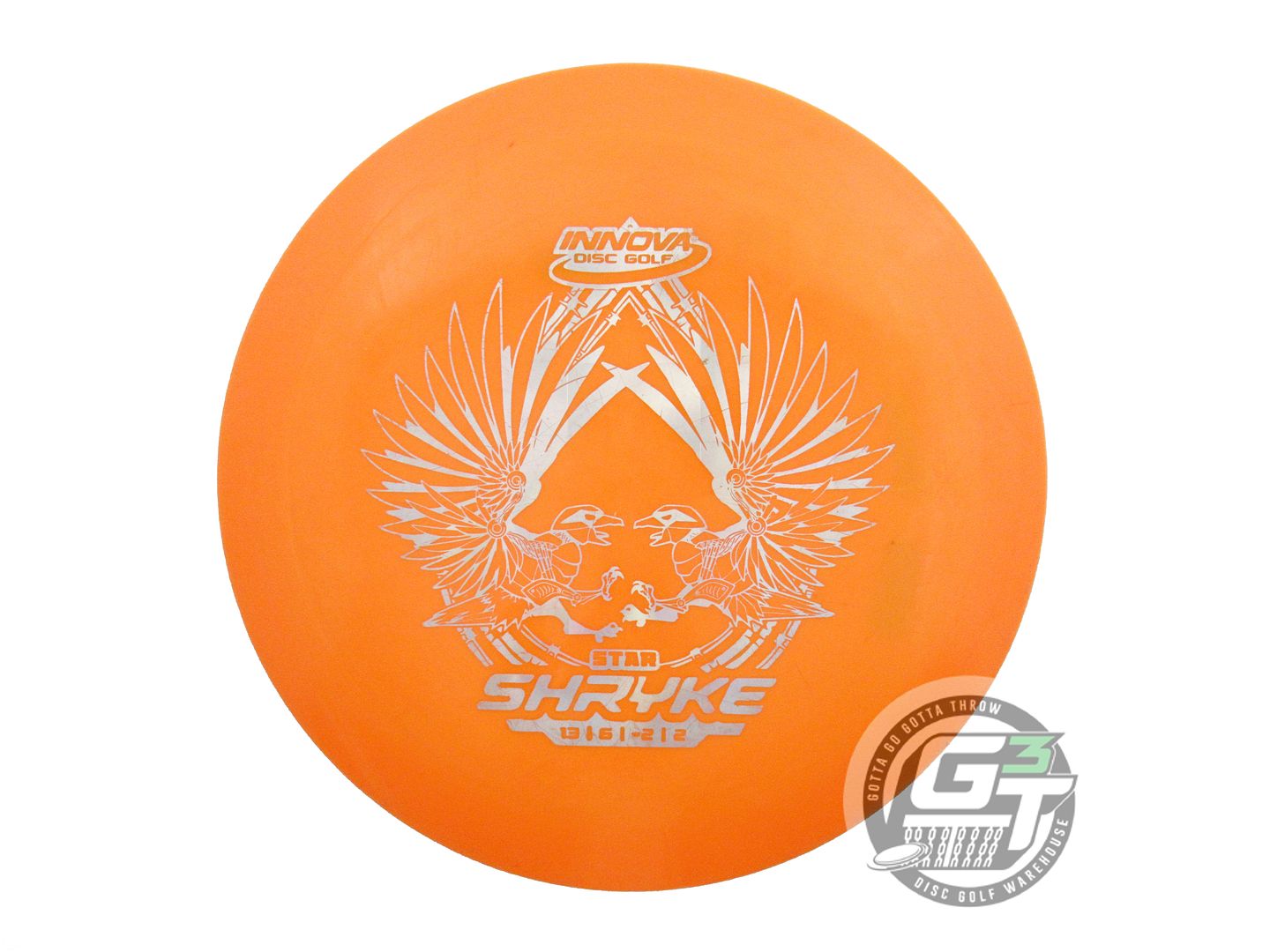USED Innova Star Shryke 167g Orange Silver Prism Foil Distance Driver Golf Disc