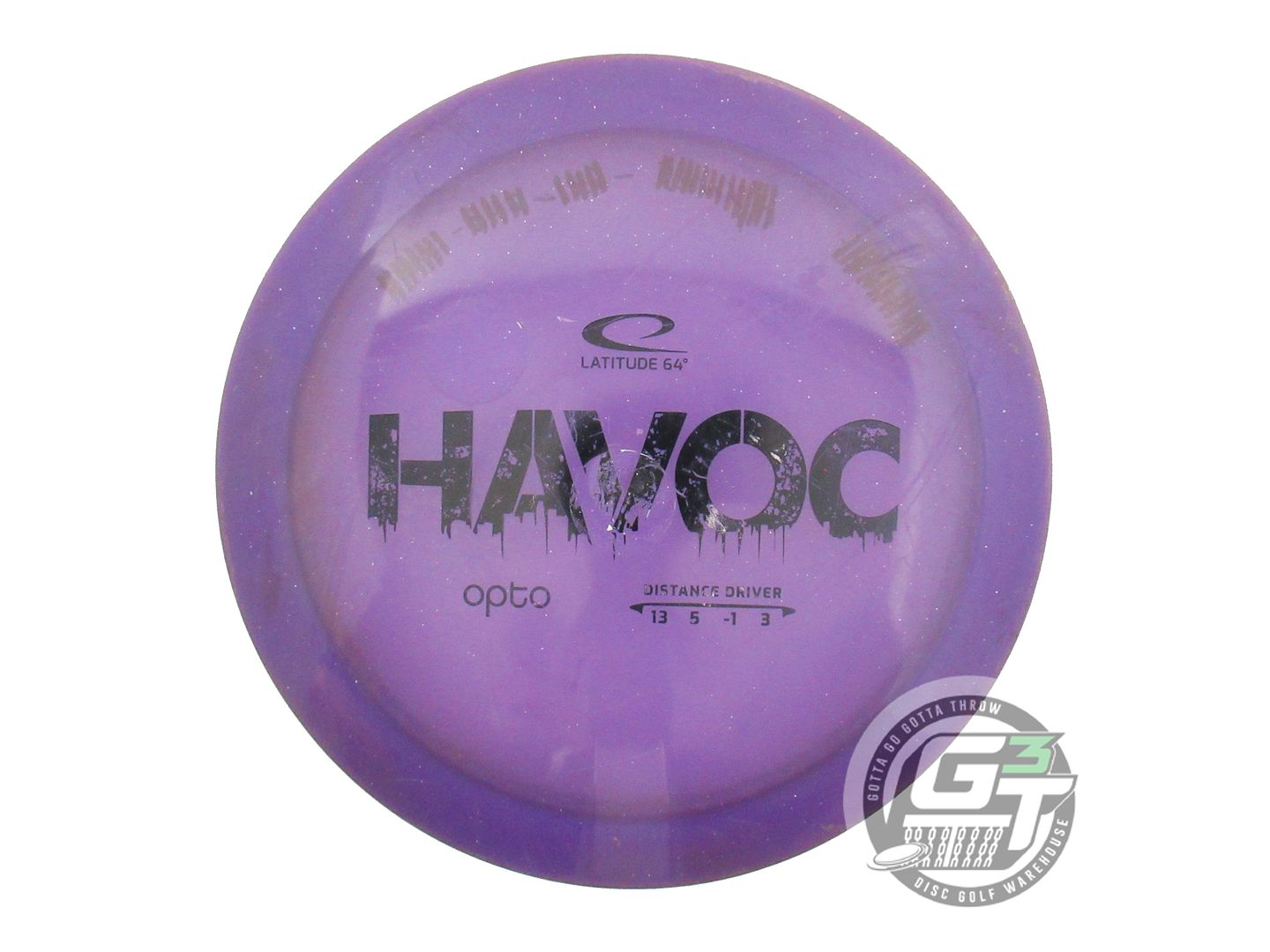 USED Latitude 64 Opto Havoc 173g Purple Black Stamp Distance Driver Golf Disc